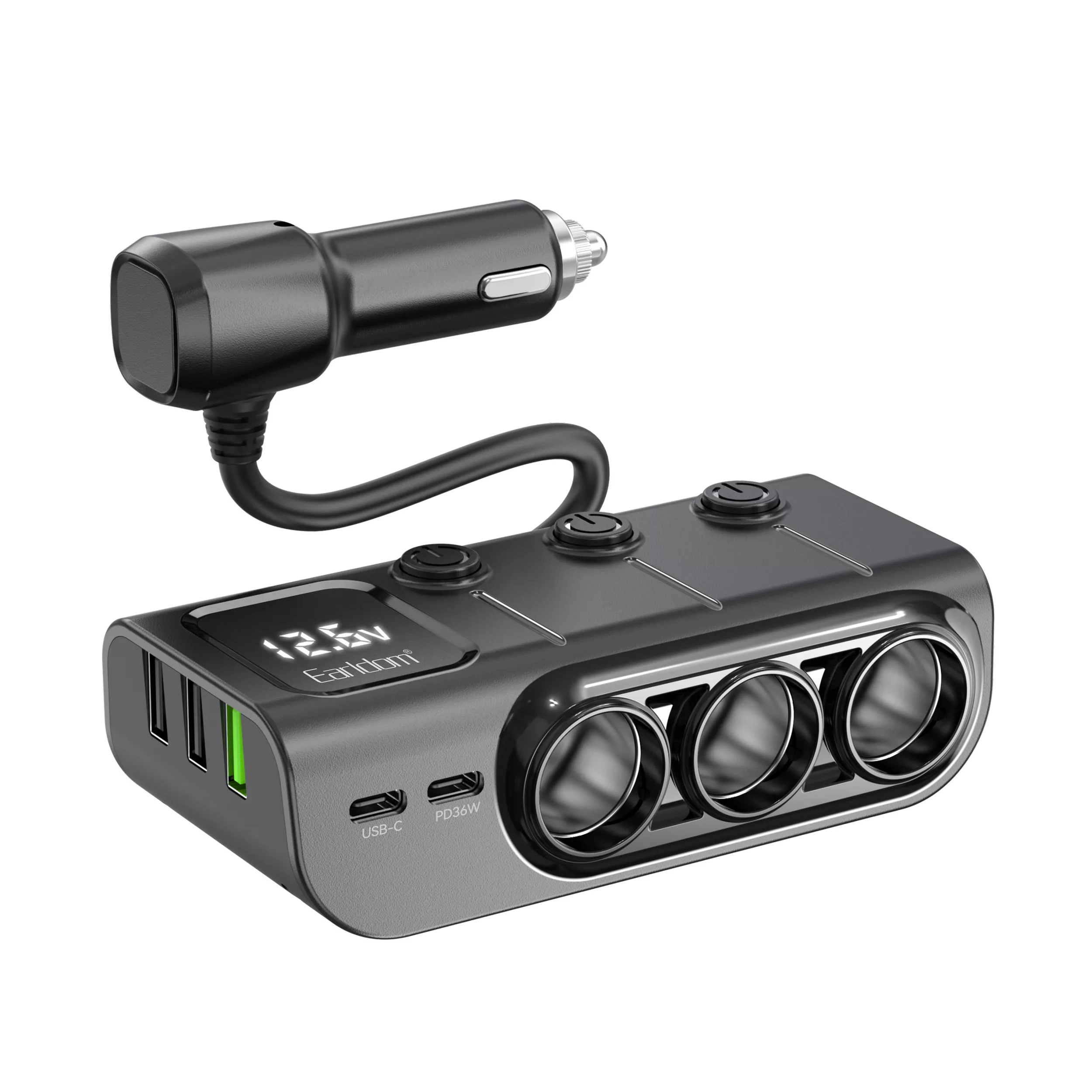 شارژر فندکی 120 وات ارلدام مدل FAST IN-CAR CS4