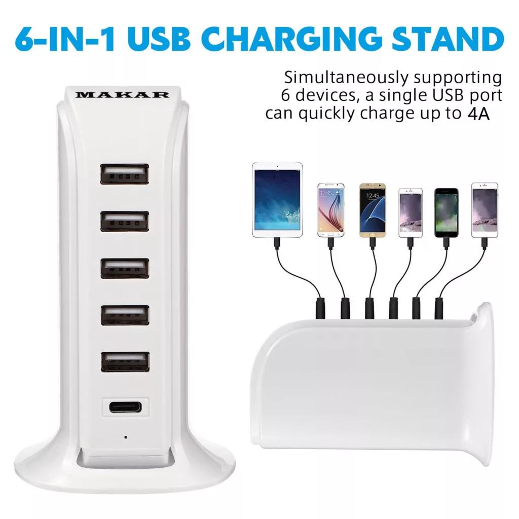 آداپتور شارژ 6 پورت ماکار مدل 6Port- MultiTowerCharger
