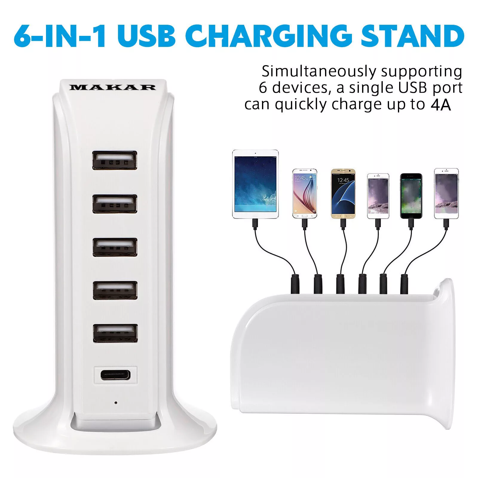 آداپتور شارژ 6 پورت ماکار مدل 6Port- MultiTowerCharger