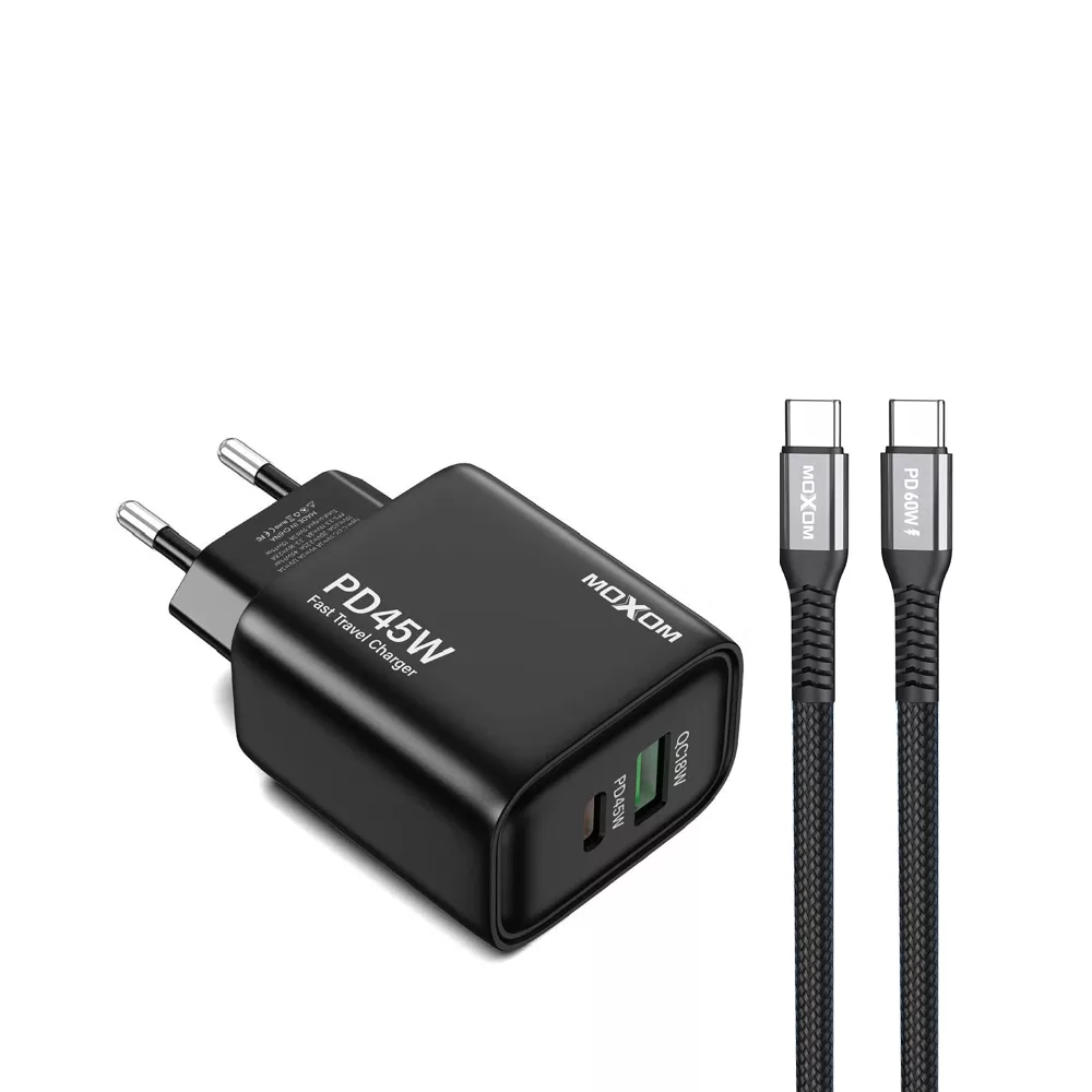شارژر دیواری 45 موکسوم مدل S24 ULTRA به همراه کابل USB-C