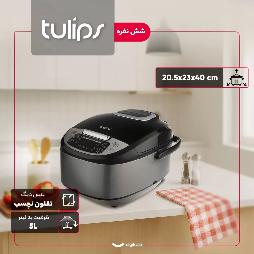 پلوپز 6 نفره تولیپس مدل RC - 441F