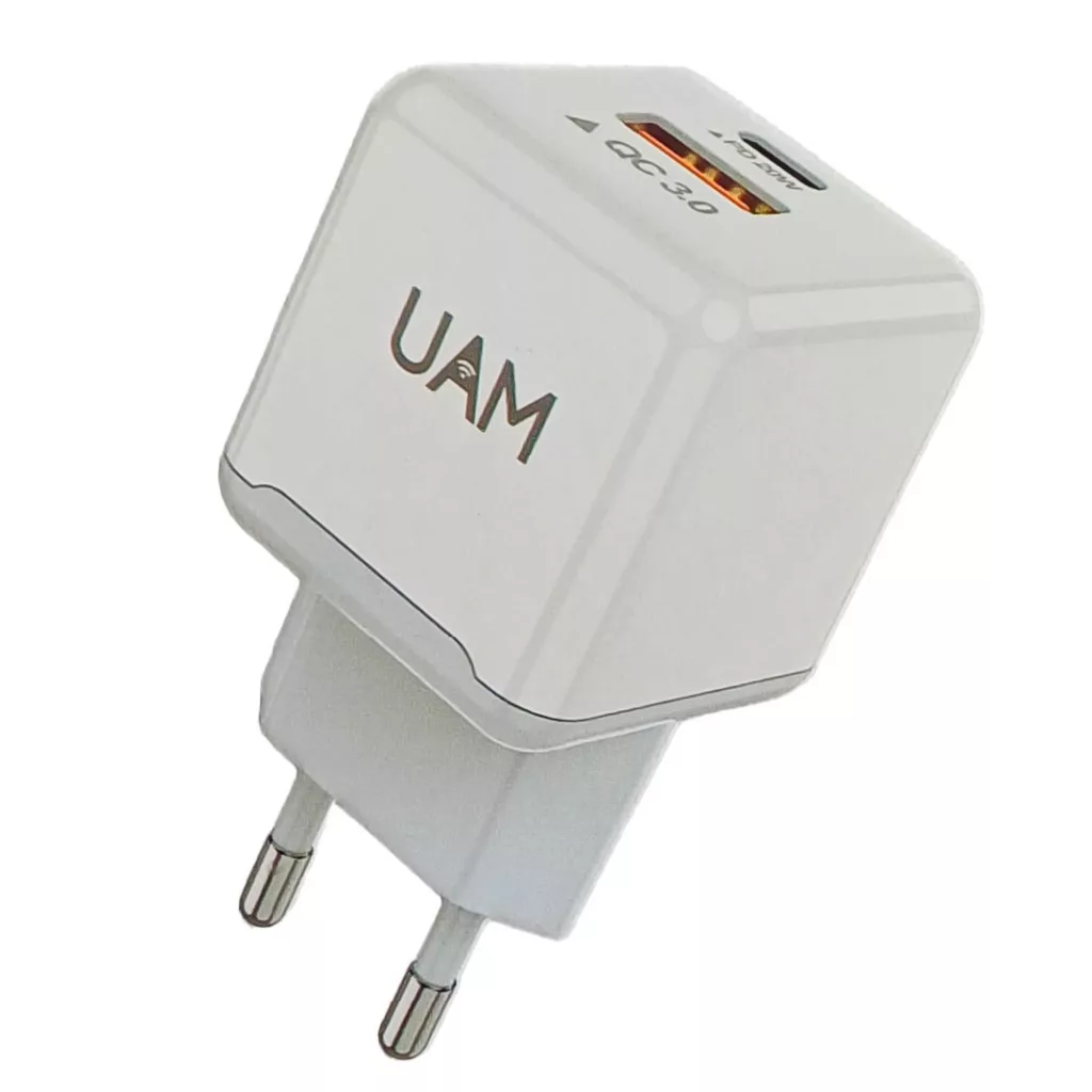 شارژر دیواری 20 وات یو ای ام مدل UH-07P به همراه کابل USB-C