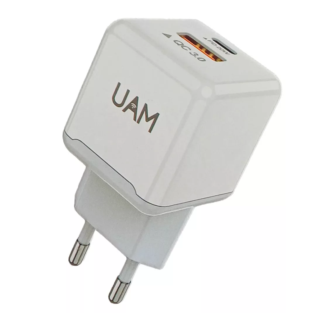 شارژر دیواری 20 وات یو ای ام مدل UH-07P به همراه کابل USB-C شارژر دیواری 20 وات یو ای ام مدل UH-07P به همراه کابل USB-C