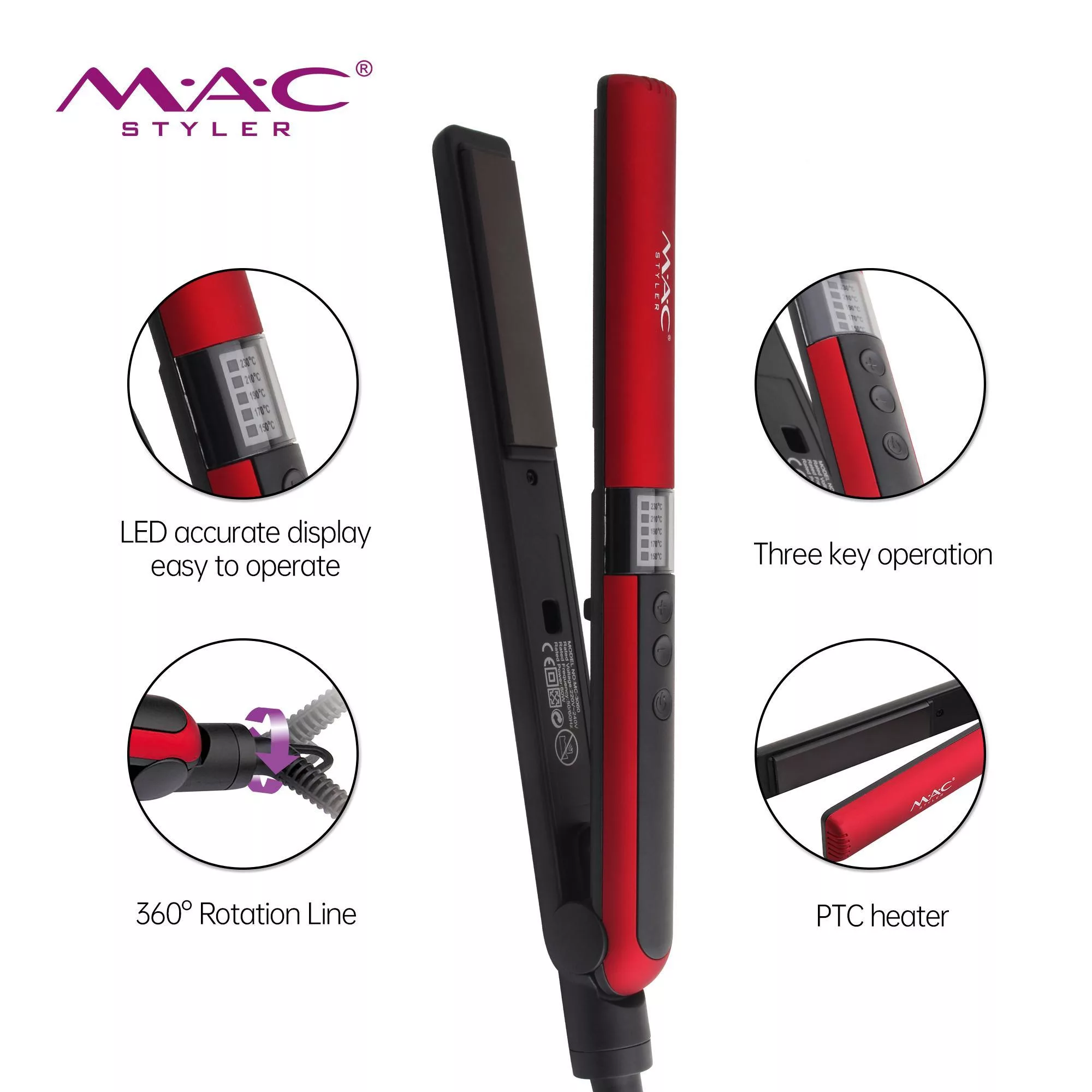 اتو مو مک استایلر مدل MC - 3060