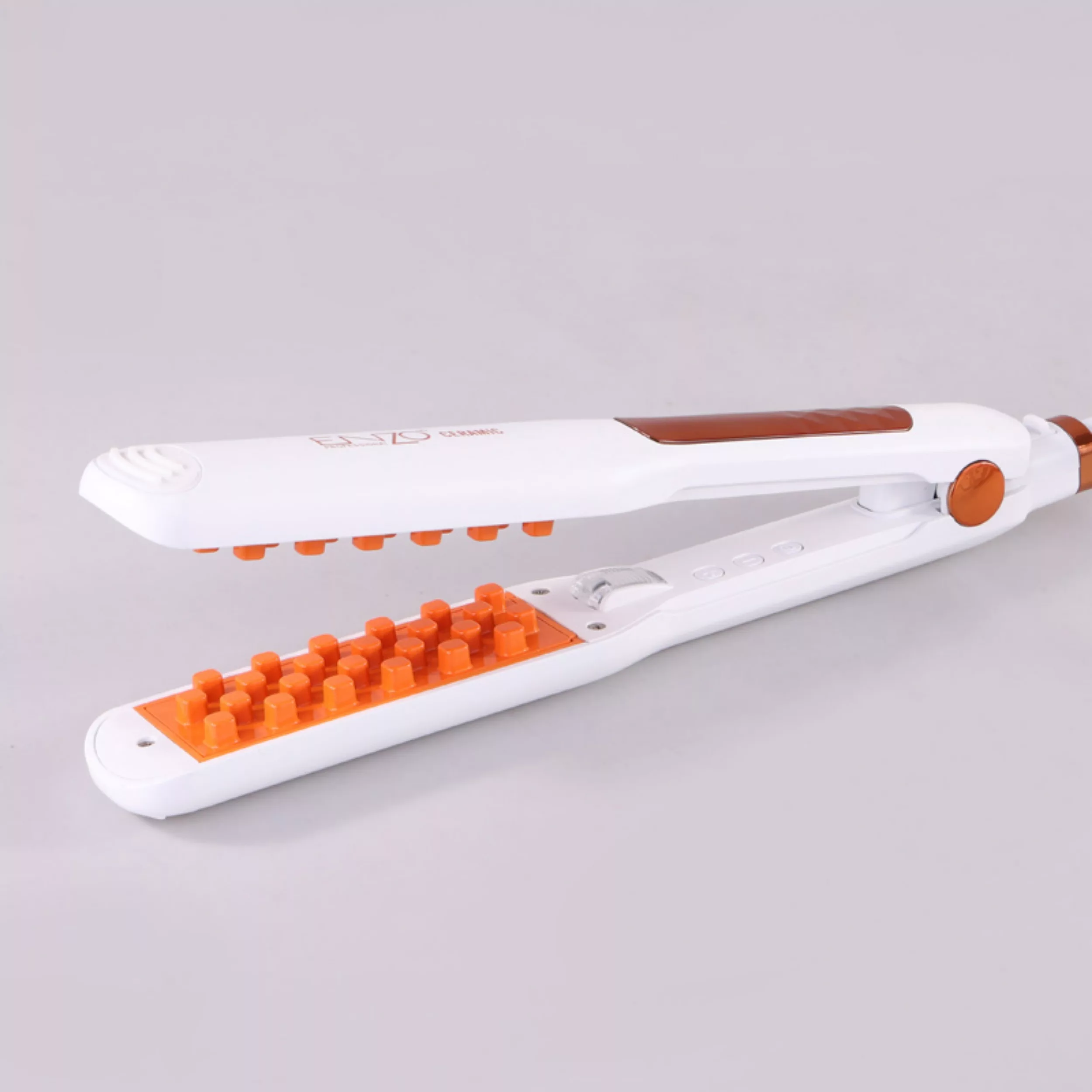 اتو و حالت‌دهنده‌ی مو حرفه ای انزو پروفیشینال مدل EN-3894 2in1 به همراه برس حرارتی