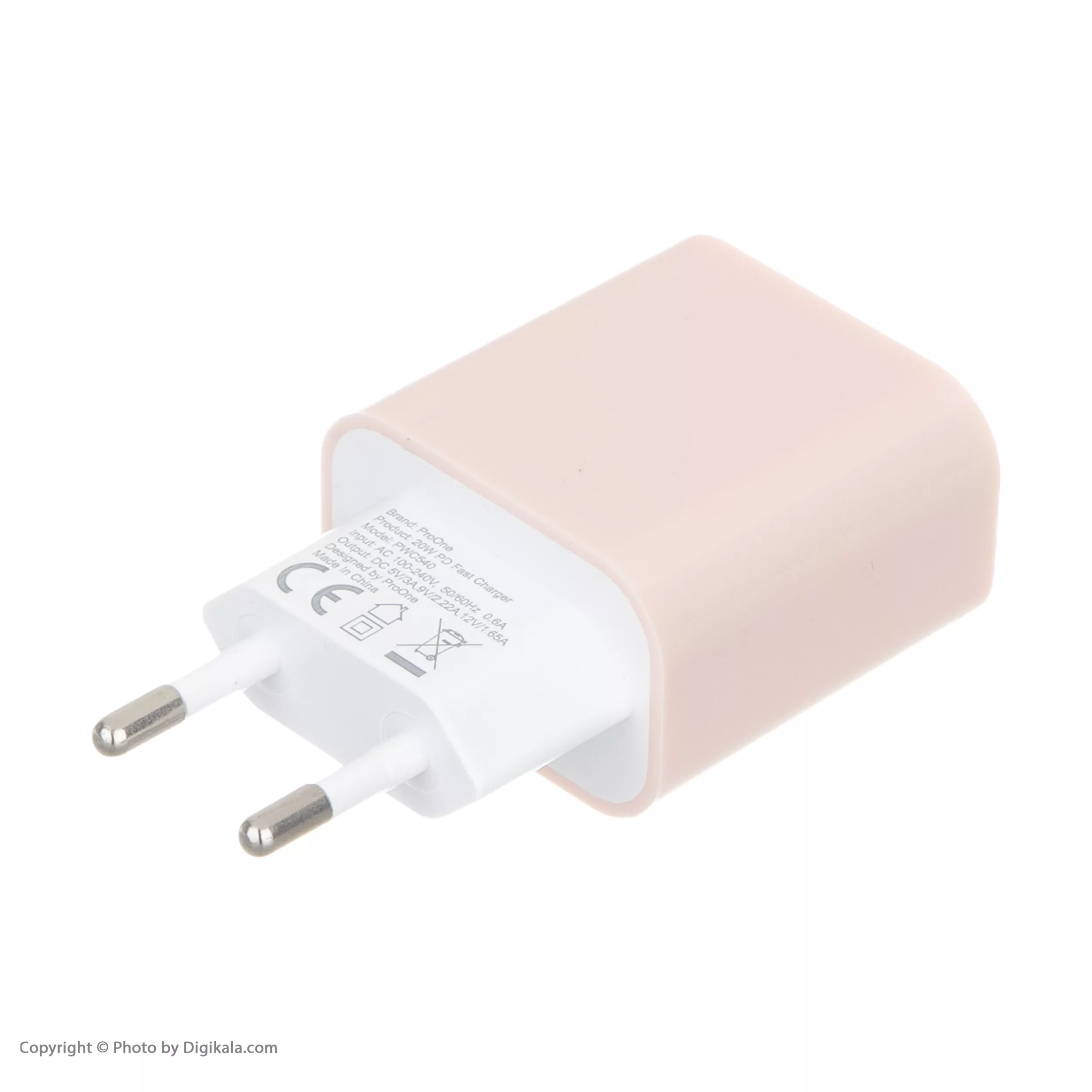 شارژر دیواری 20 وات پرووان مدل PWC540 به همراه کابل تبدیل لایتنینگ