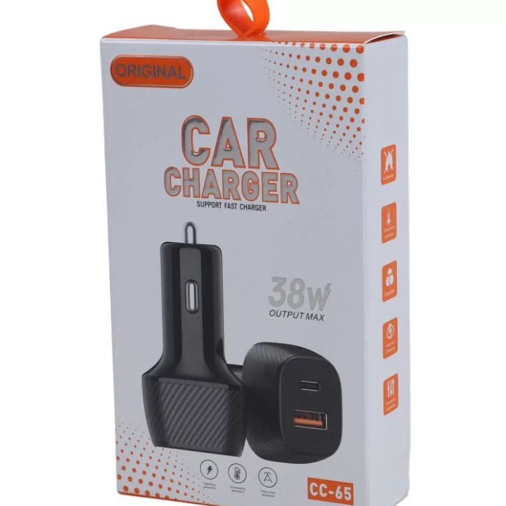 شارژر فندکی 38 وات دوپورت اورجینال مدل CC-65