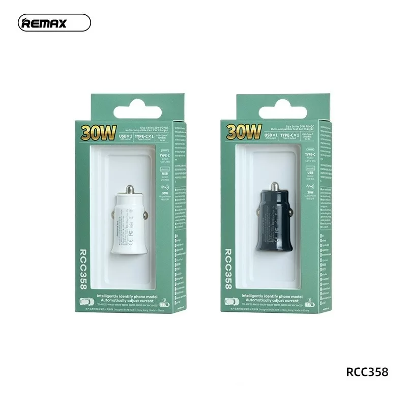 شارژر فندکی 30 وات ریمکس مدل RCC358-30W-PD+QC