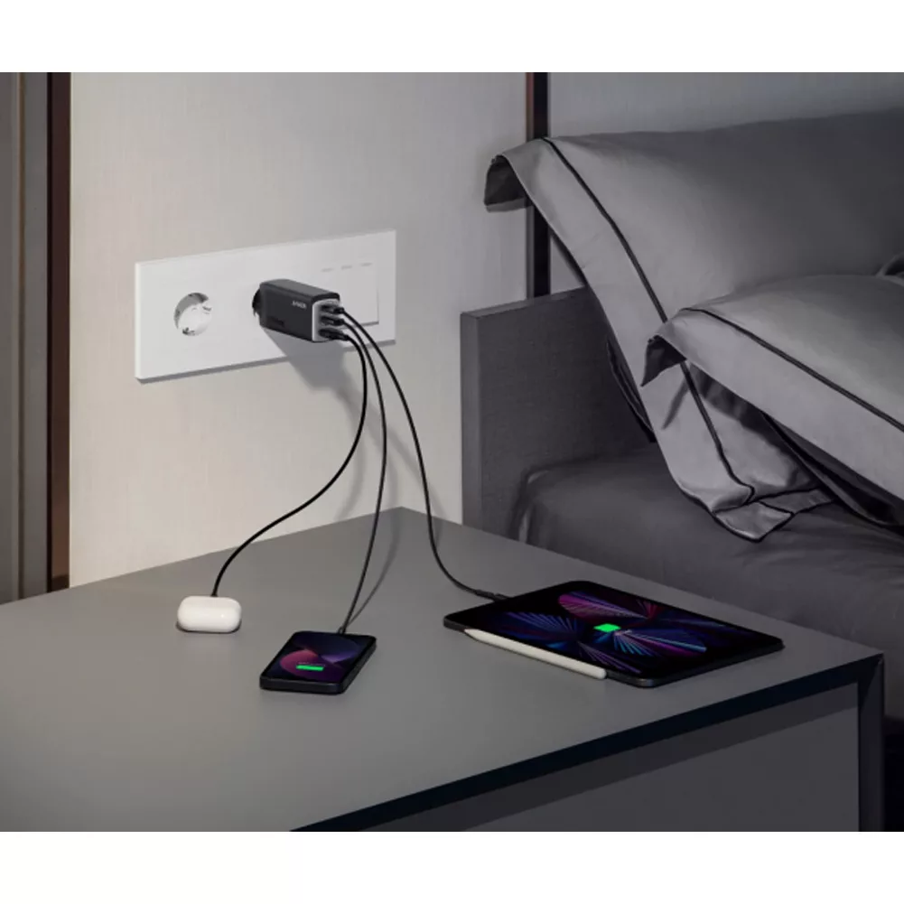 شارژر دیواری 100 وات 3 پورت انکر مدل GanPrime A2148311