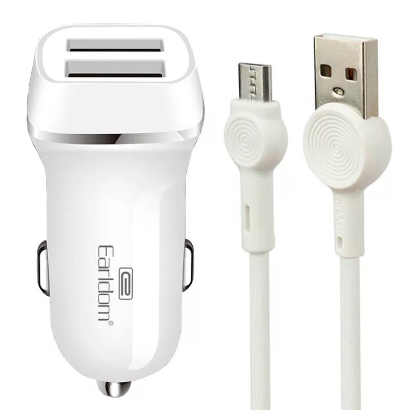 شارژر فندکی ارلدام مدل ES-125 به همراه کابل تبدیل microUSB