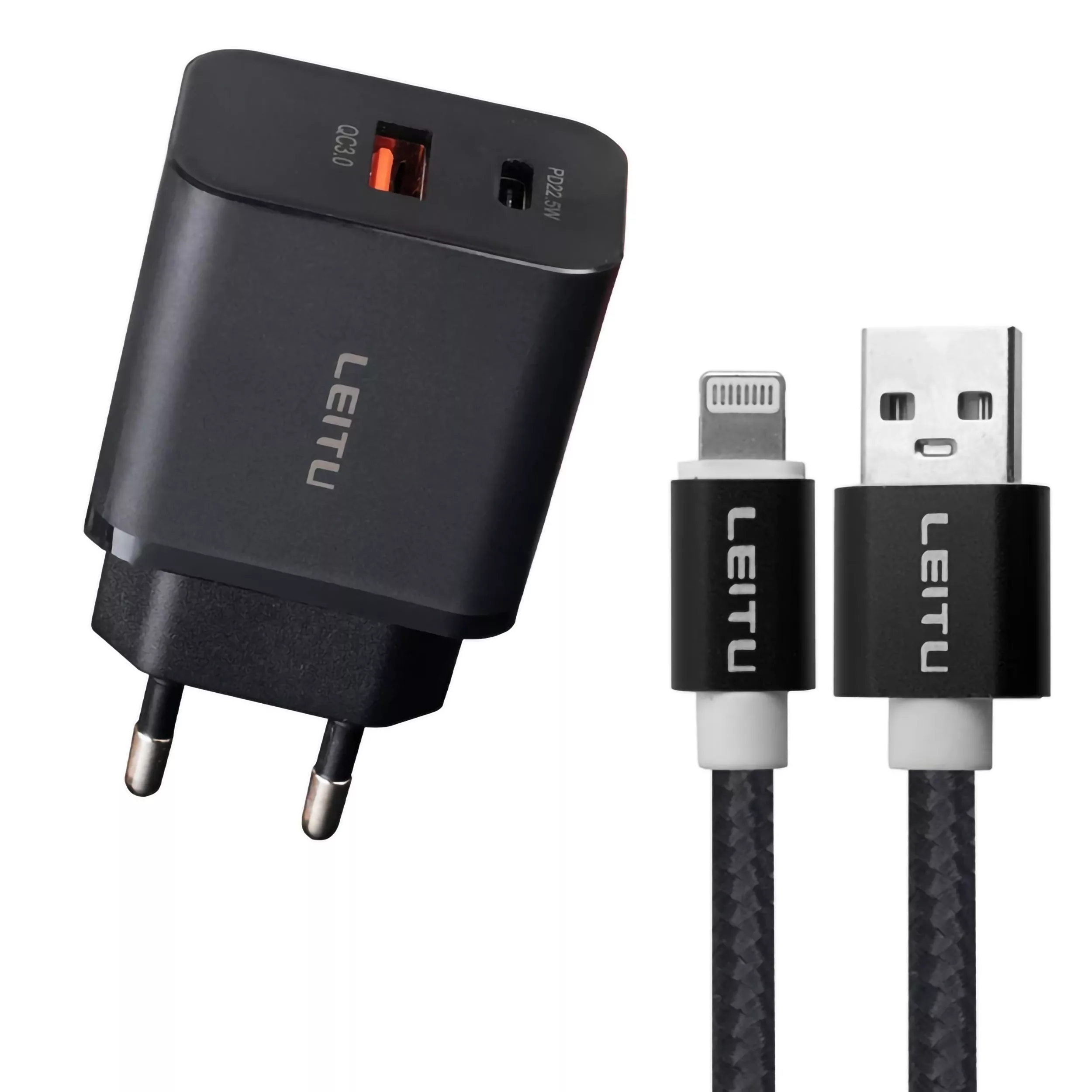 شارژر دیواری 22.5 وات لیتو مدل LH-32 به همراه کابل تبدیل لایتینینگ شارژر دیواری 22.5 وات لیتو مدل LH-32 به همراه کابل تبدیل لایتینینگ