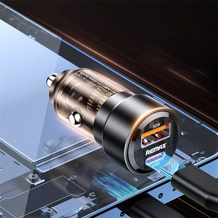 شارژر فندکی 75 وات دو پورت ریمکس مدل RCC 360