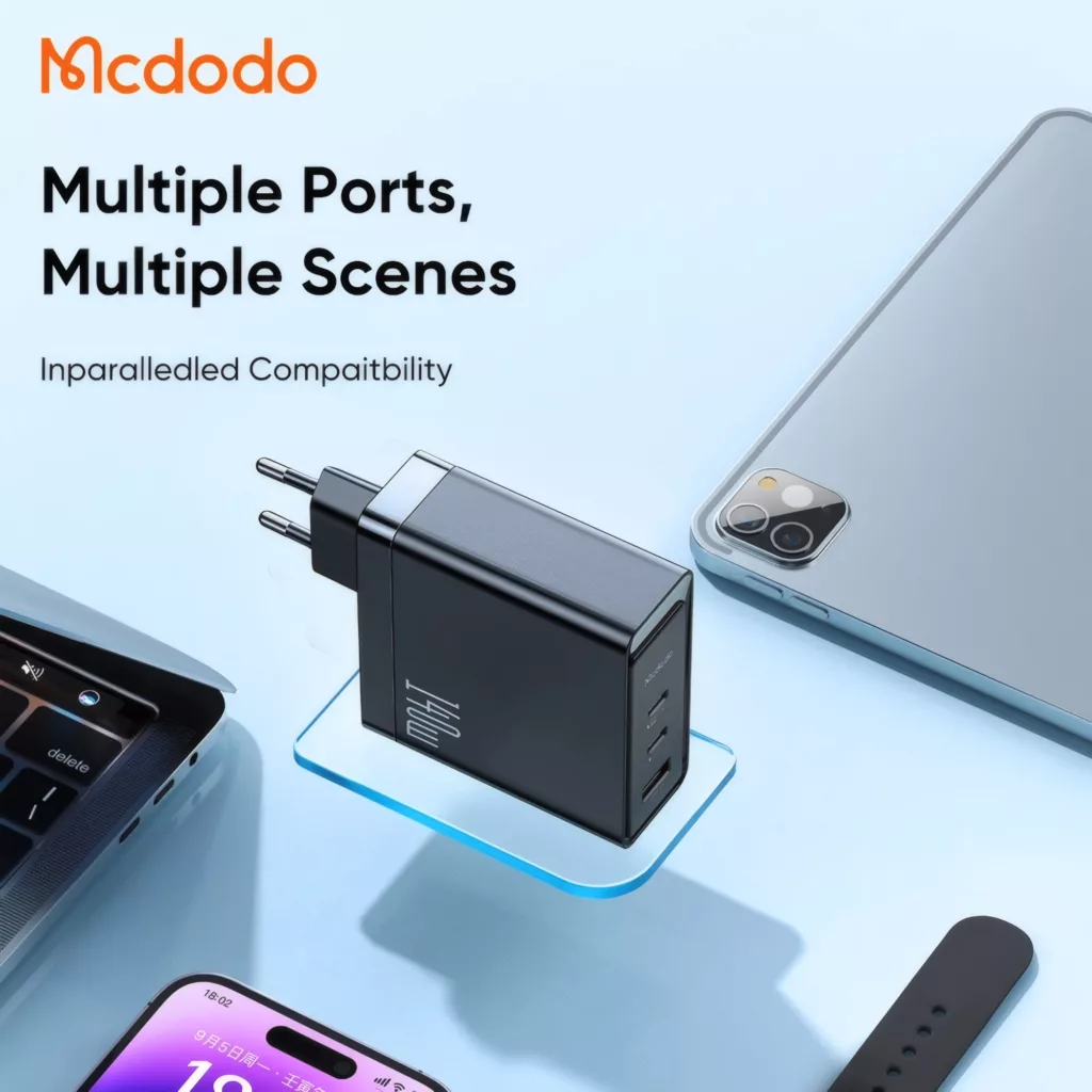 شارژر دیواری 140 وات مک دودو مدل CH-2913 به همراه کابل USB-C