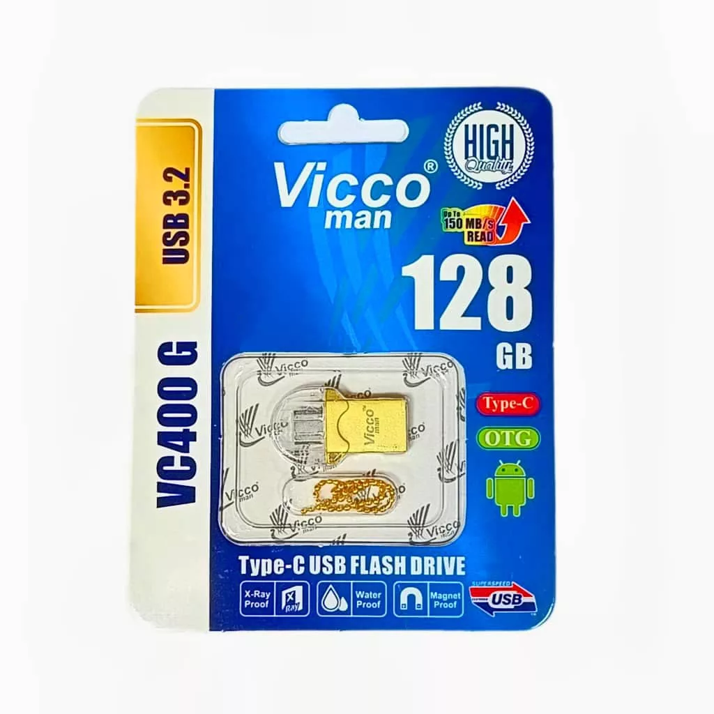 فلش مموری ویکومن مدل VC400 G ظرفیت 128 گیگابایت با رابط USB 3.2