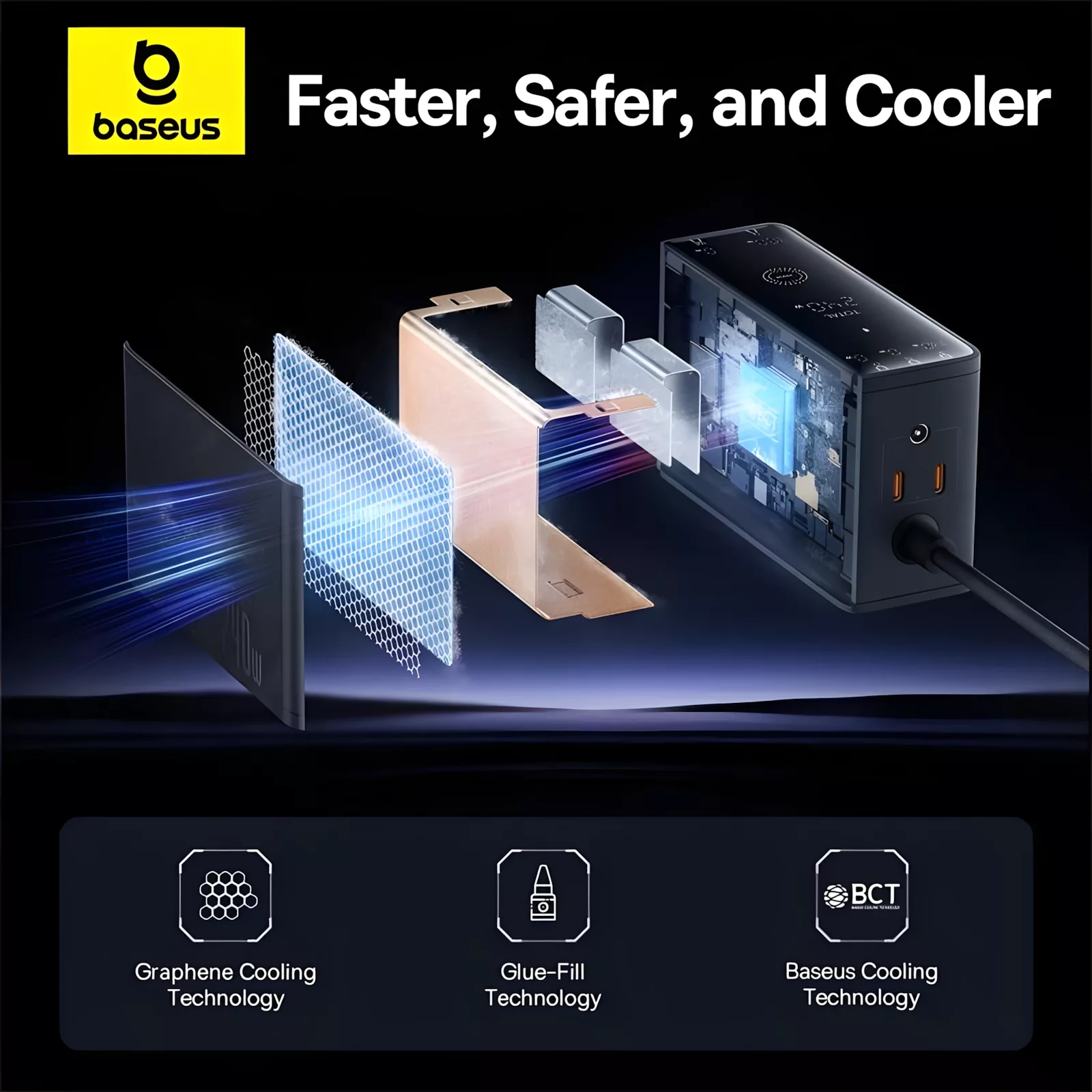 شارژر رومیزی 240 وات بیسوس مدل B-P101 240W