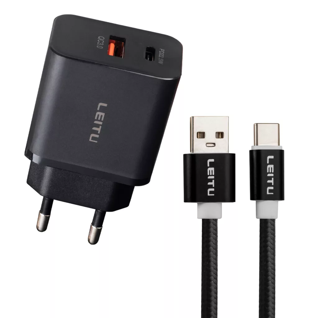 شارژر دیواری 22.5 وات لیتو مدل LH-32  به همراه کابل تبدیل USB-C