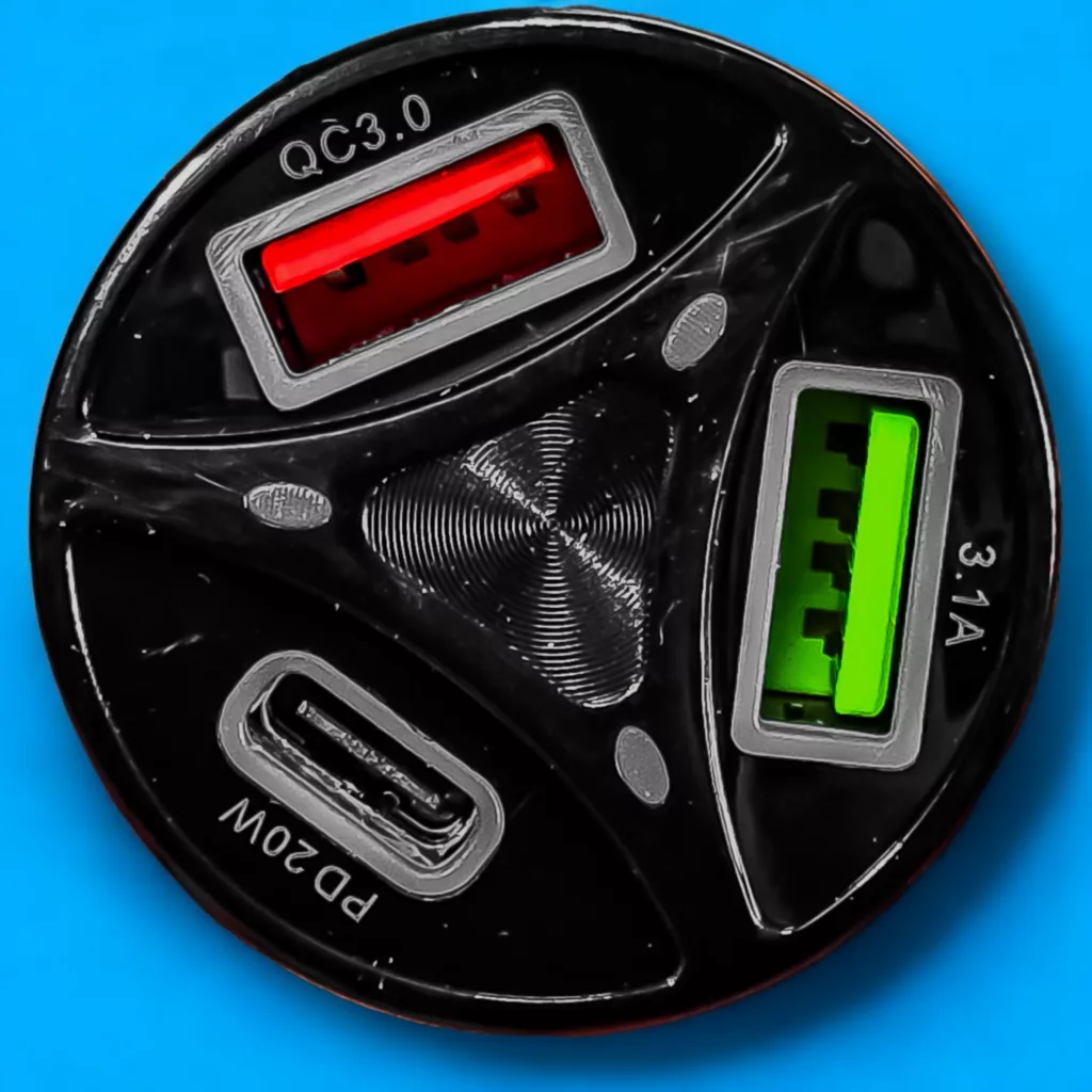 شارژر فندکی ۵۵ وات مدل ۳ خروجی- 55W