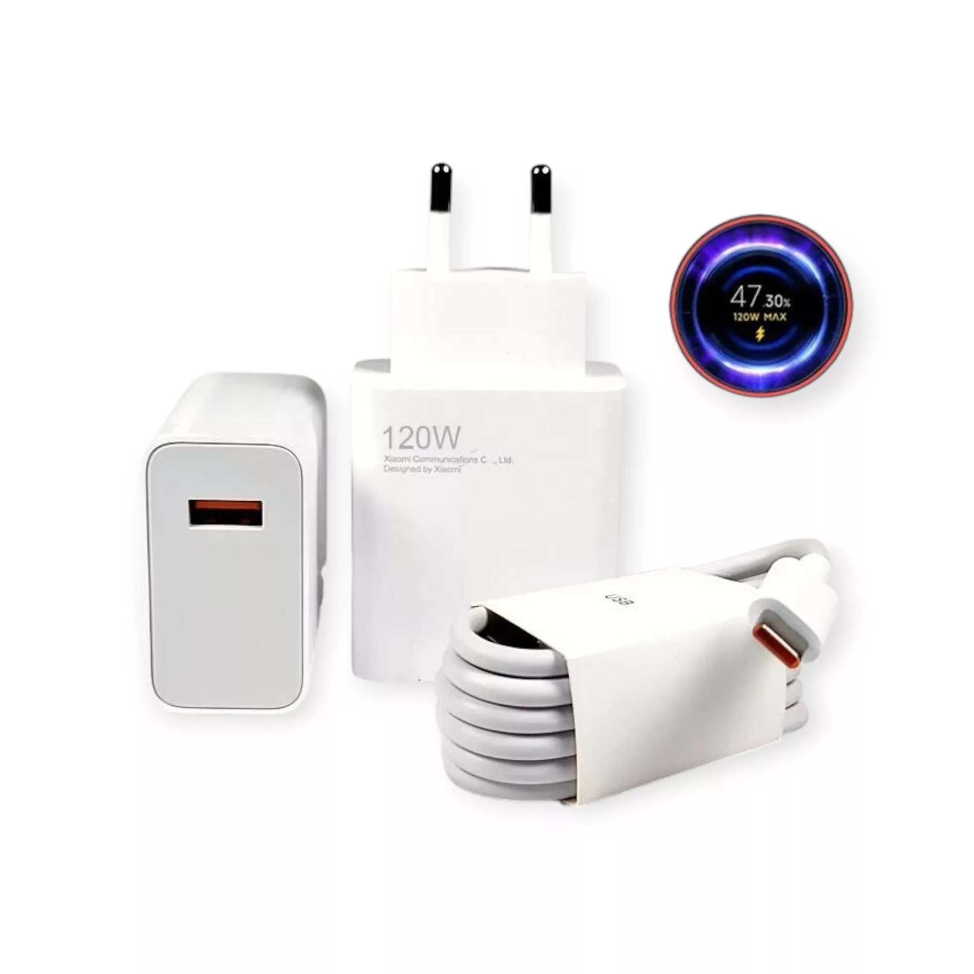 شارژر دیواری 120 وات مدل MDY-12-EF به همراه کابل USB-C