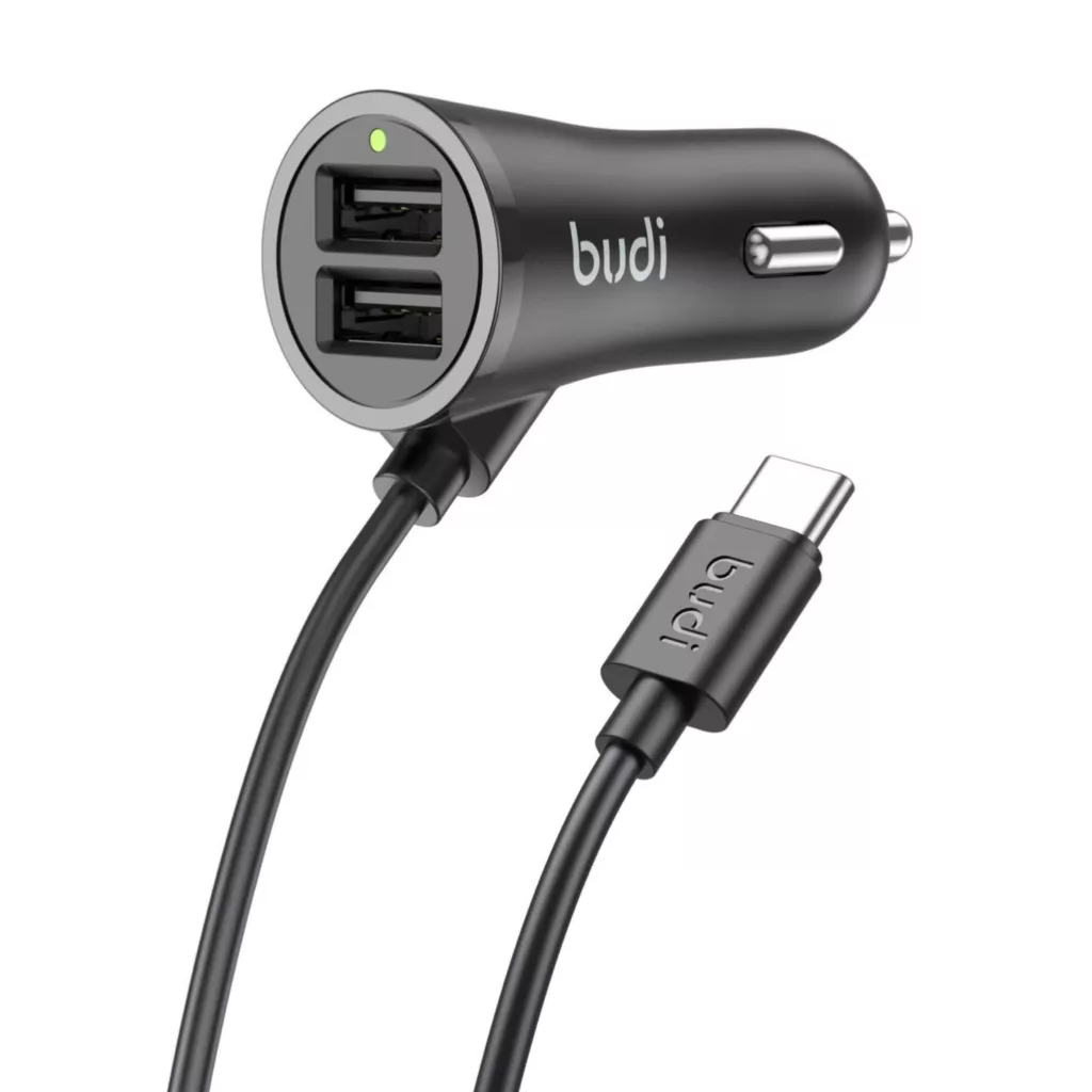 شارژر فندکی 17وات بودی مدل CC068TB1 به همراه کابل USB-C