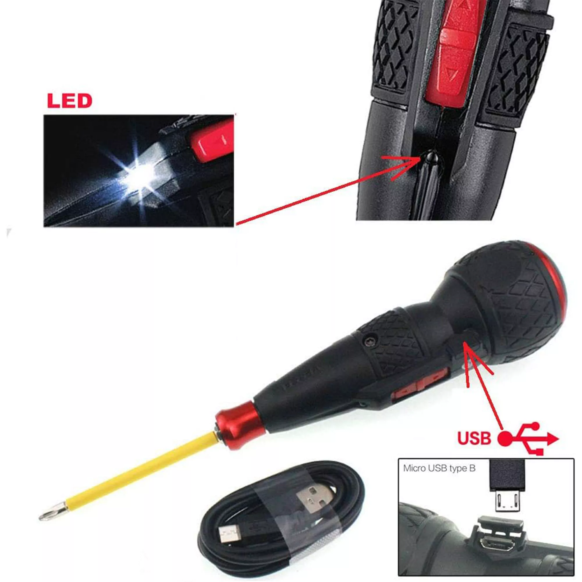 پیچ گوشتی شارژی وسل مدل No.220USB-1EB