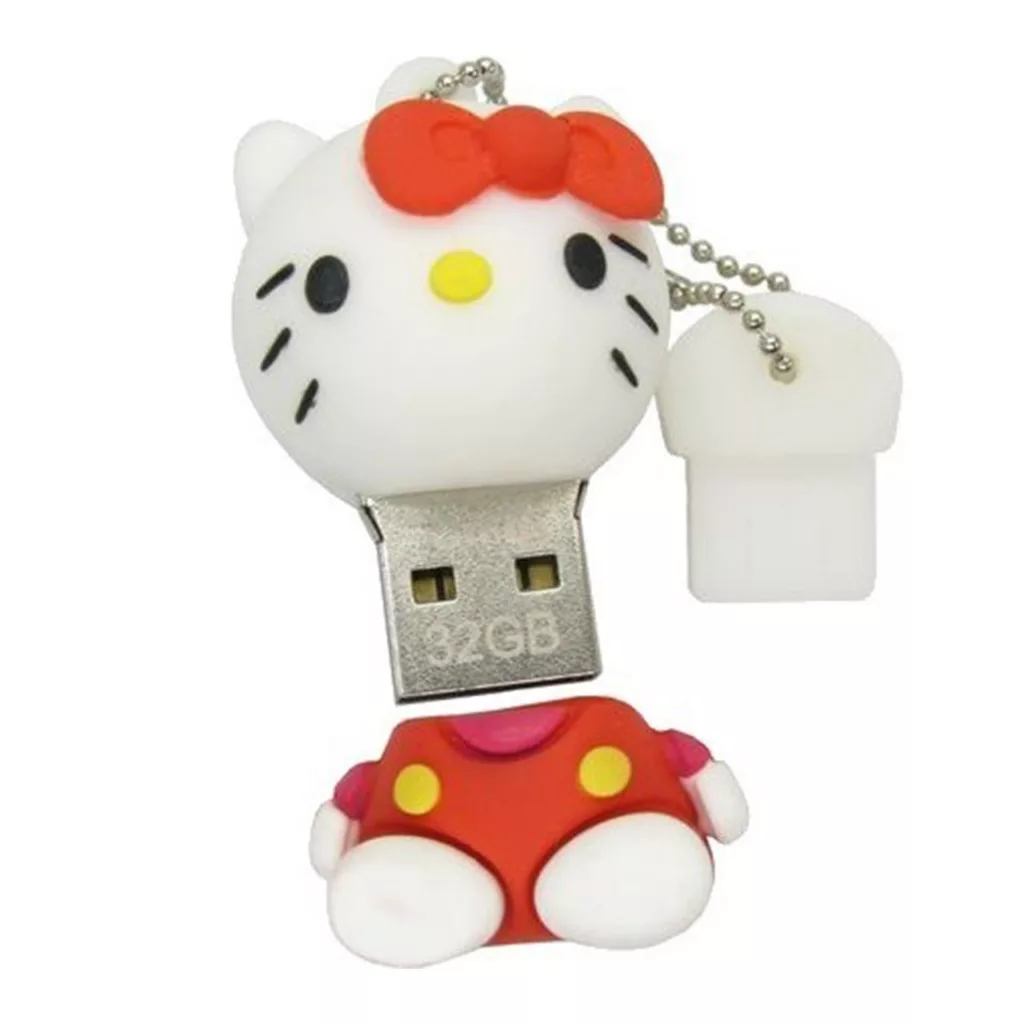 فلش مموری طرح کیتی نشسته مدل Ul-Kitty03 ظرفیت 32 گیگابایت