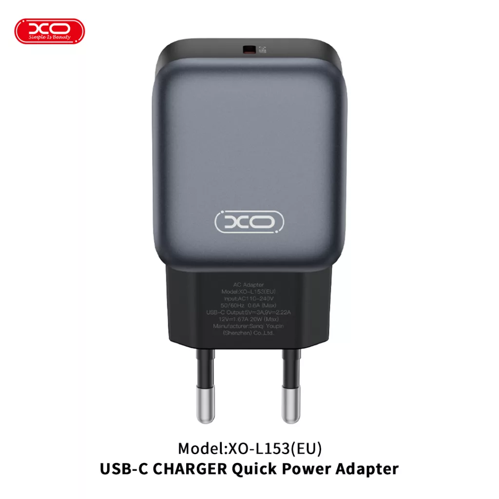 شارژر دیواری 20 وات ایکس او مدل L153