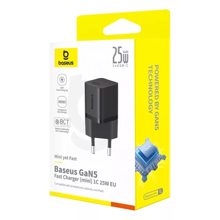 شارژر دیواری 25 وات بیسوس مدل GaN5 Mini