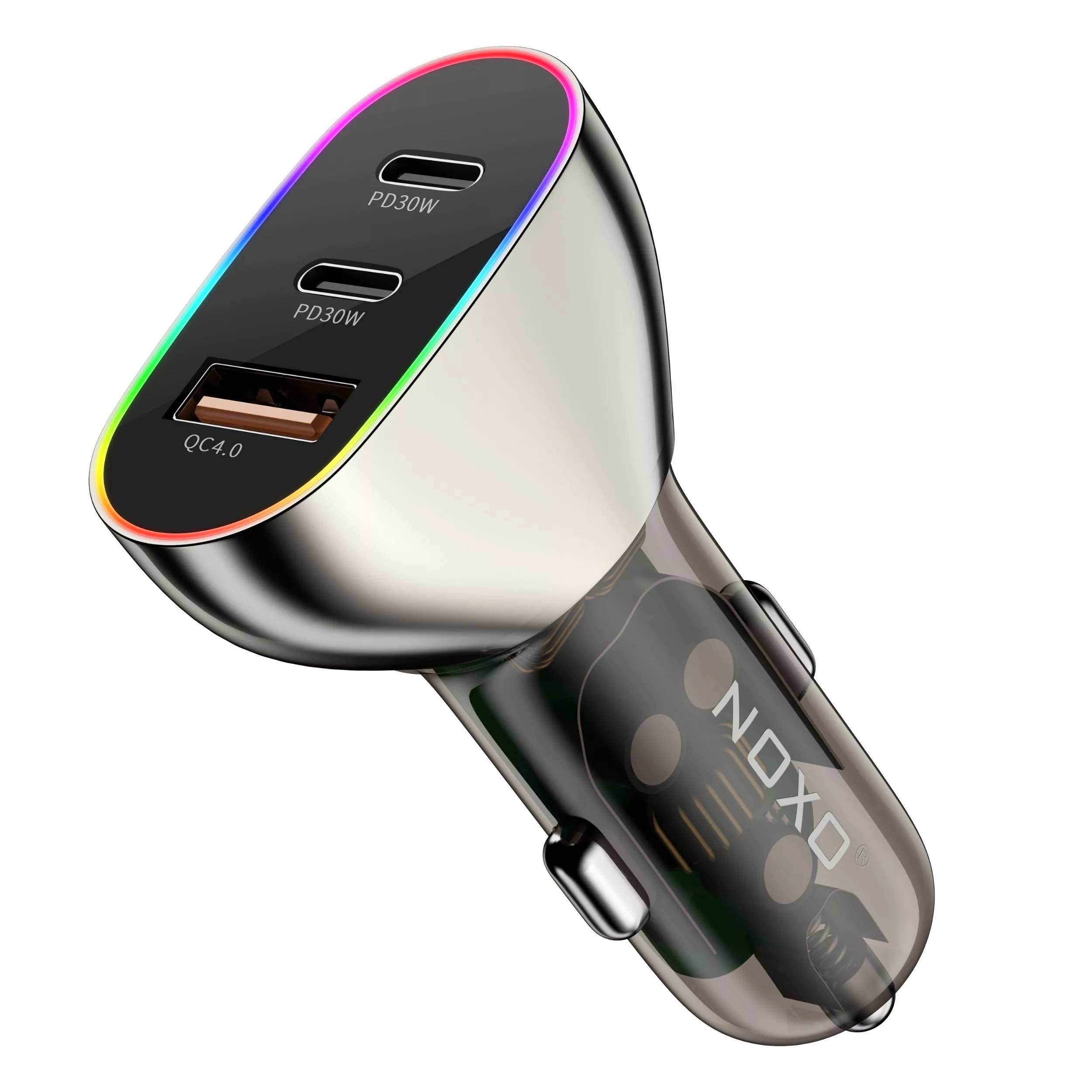 شارژر فندکی 85 وات سه پورت نوکسو مدل CCN-4 شارژر فندکی 85 وات سه پورت نوکسو مدل CCN-4