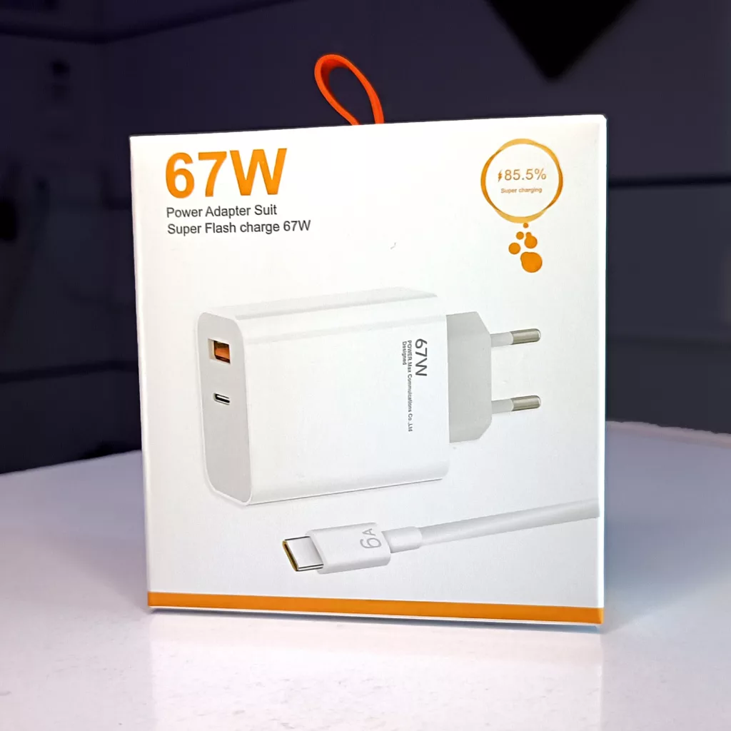 شارژر دیواری 67 وات مدل EU67 به همراه کابل USB-C