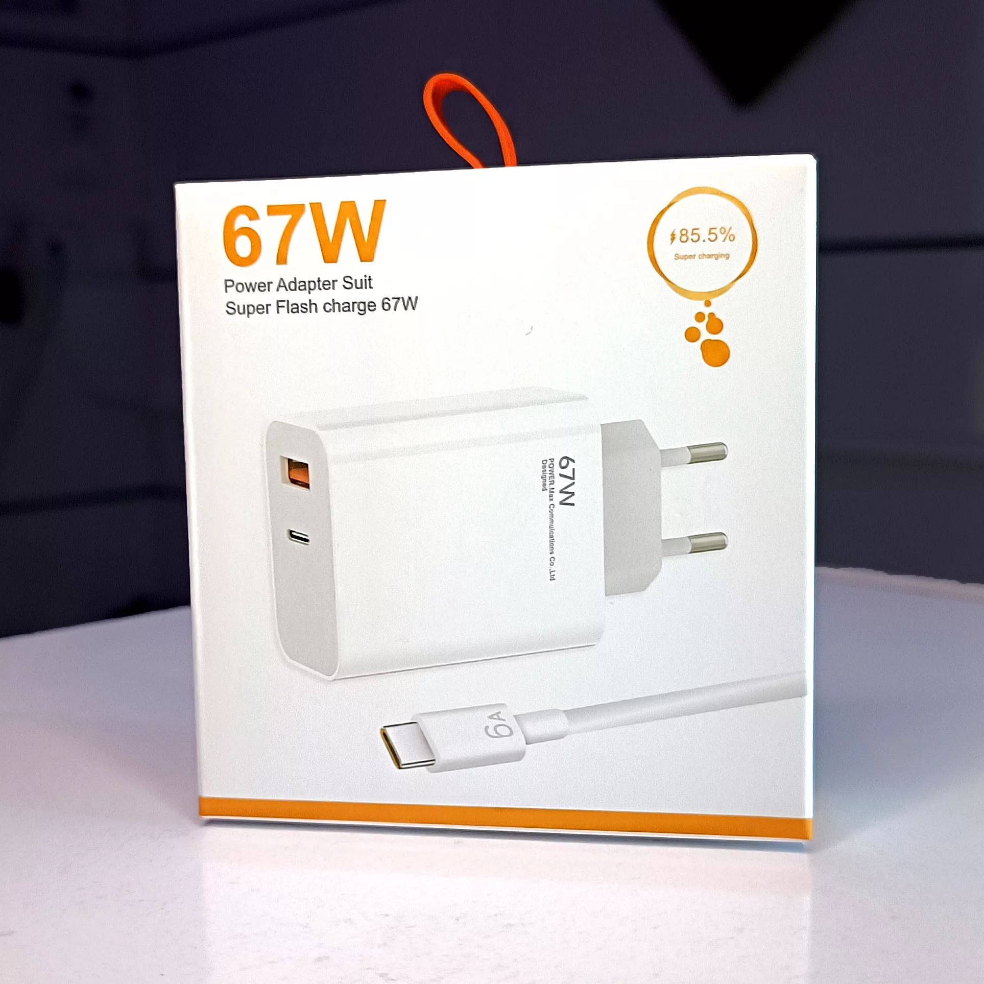 شارژر دیواری 67 وات مدل EU67 به همراه کابل USB-C