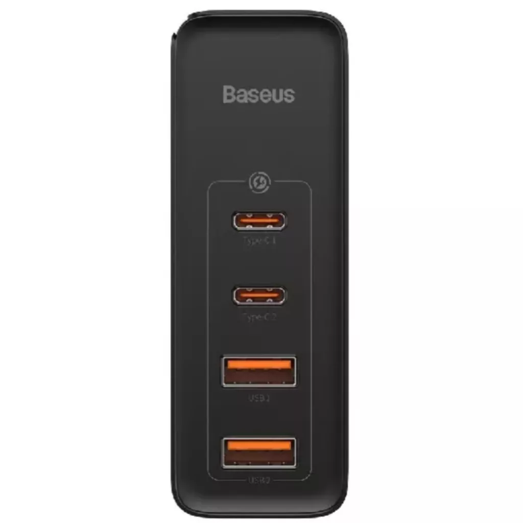 شارژر دیواری 100 وات 4 پورت بیسوس مدل GaN2 Pro به همراه کابل USB-C