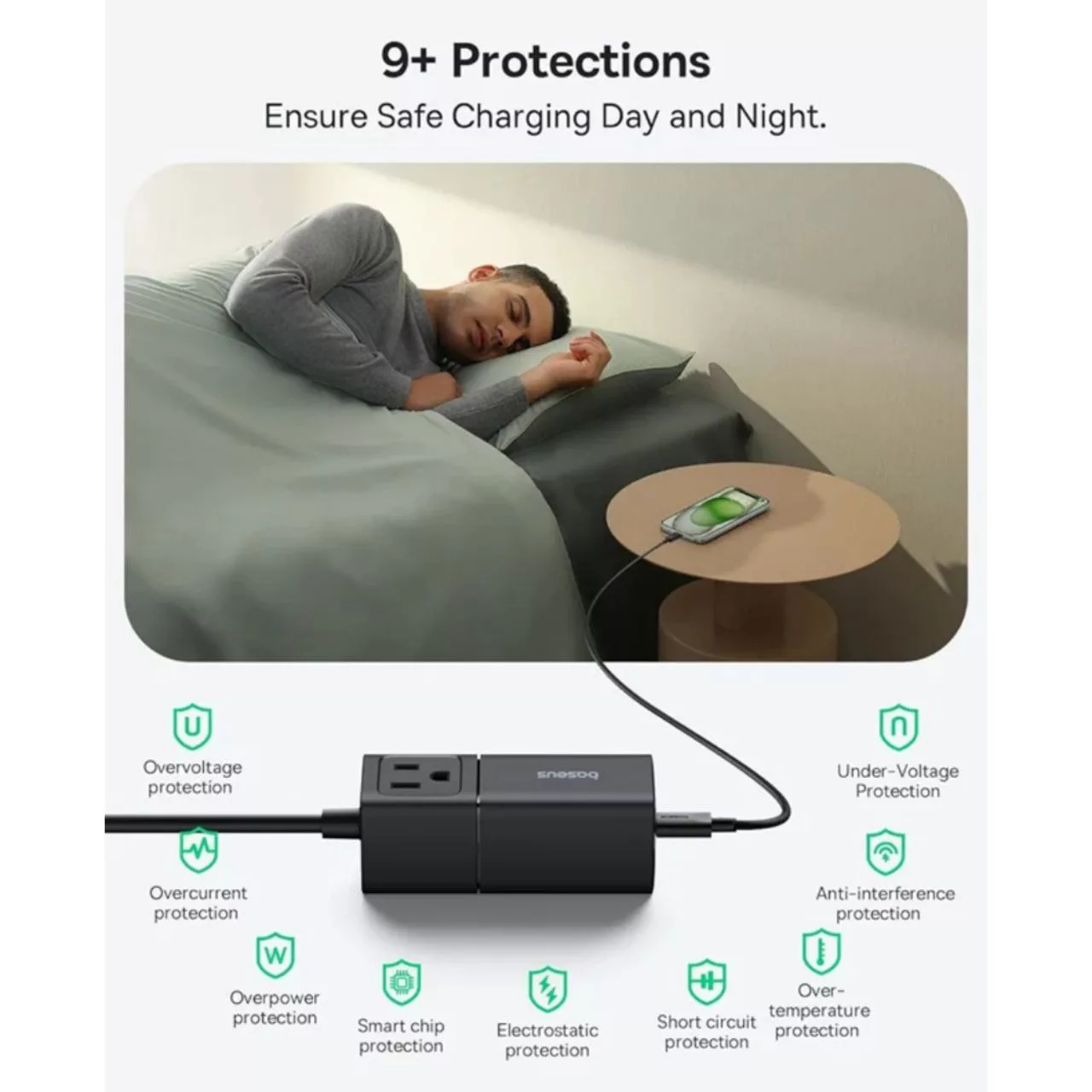 شارژر رومیزی ۶۷ وات بیسوس مدل PowerCombo 67W