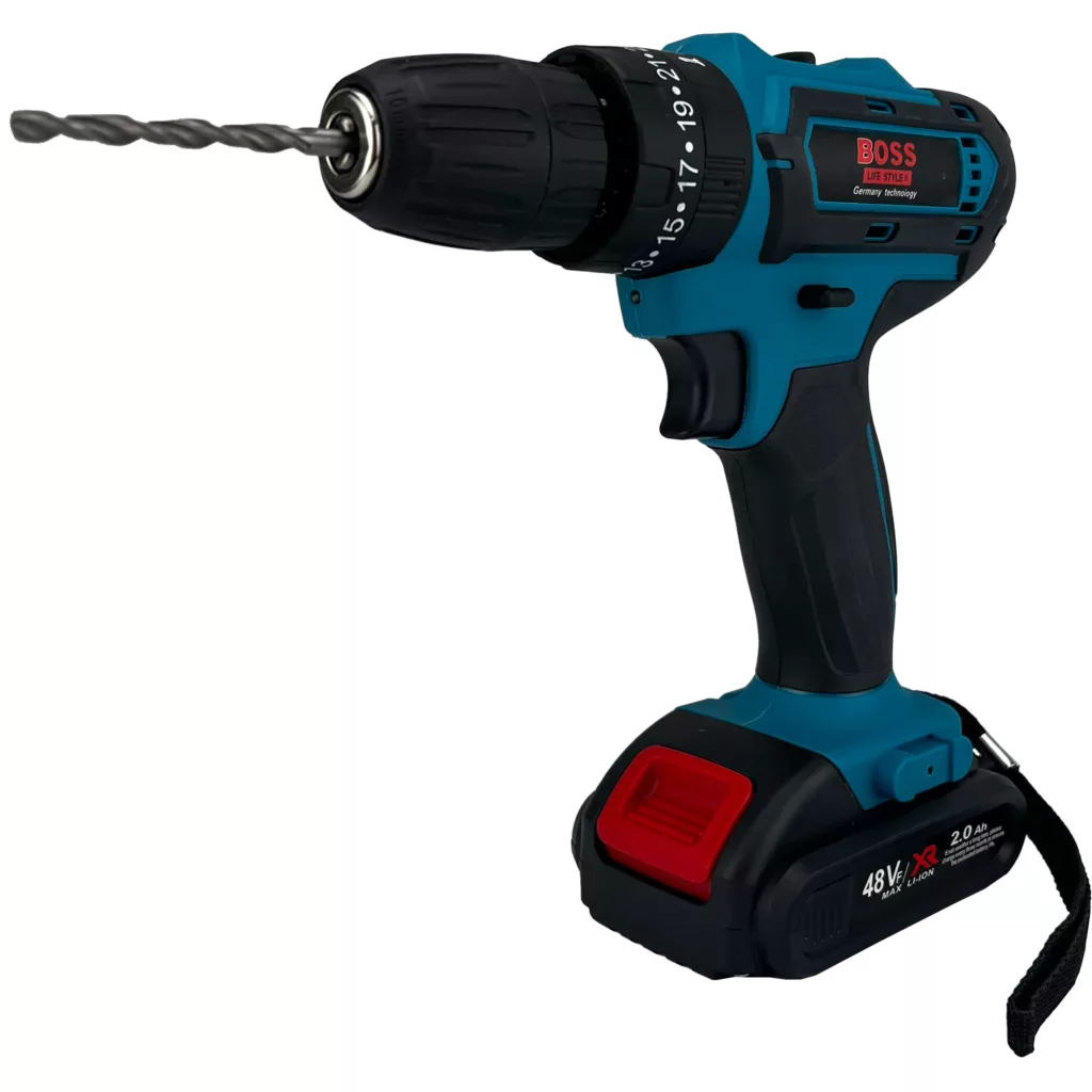 دریل چکشی شارژی باس مدل 48VF مجموعه 27 عددی