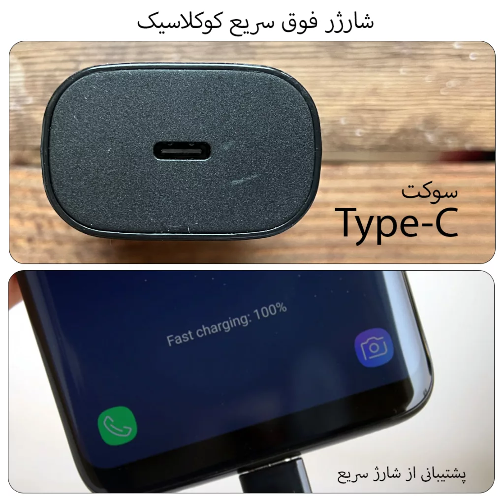 شارژر دیواری 25 وات کوکلاسیک مدل Galaxy A34 به همراه کابل تبدیل USB-C