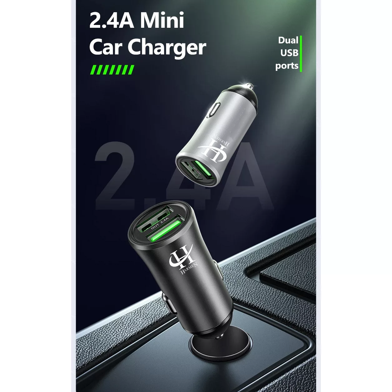 شارژر فندکی 35 وات هارمن مدل QC3USB200