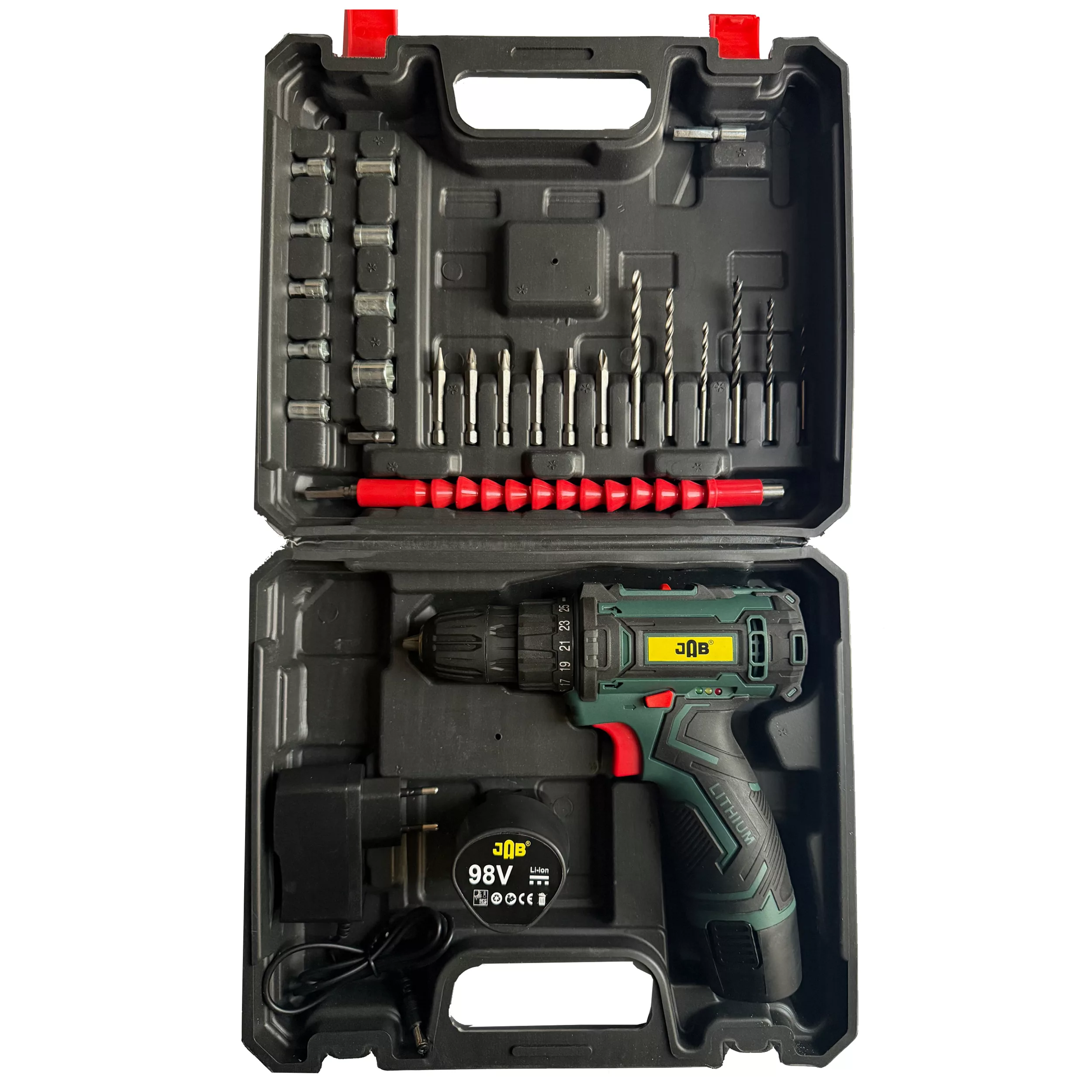 مجموعه 40 عددی پیچ گوشتی شارژی 98 ولت جاب مدل JB-98 MAX EDITION