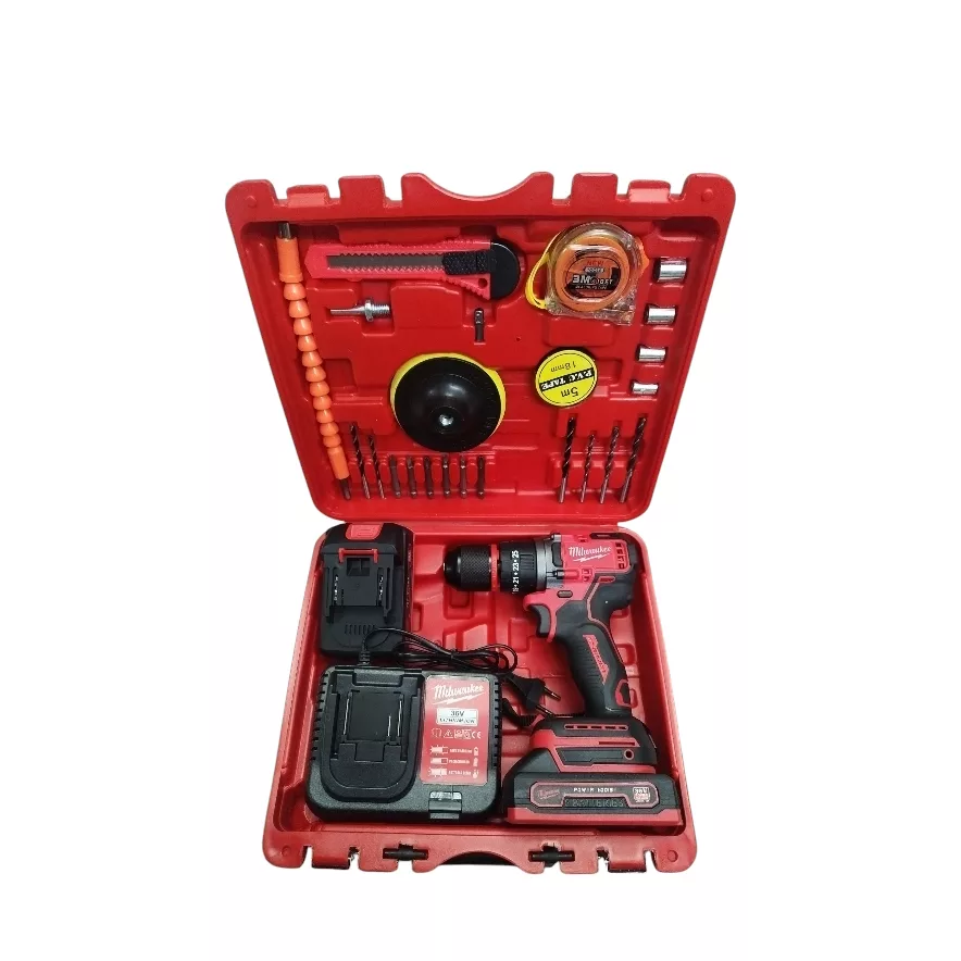دریل پیچ گوشتی شارژی  600وات میلواکی مدل M36FUEL -PSHمجموعه 24 عددی