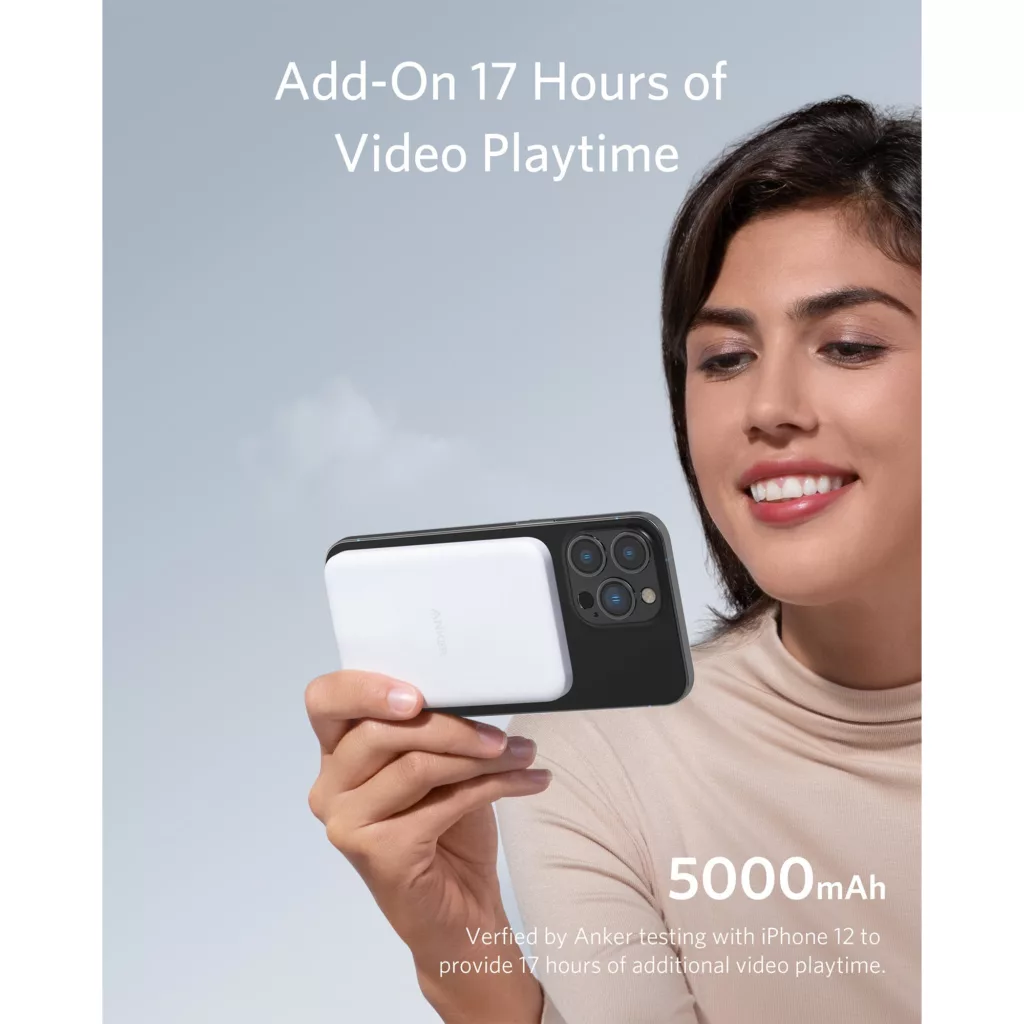 شارژر بی سیم انکر مدل A25A7 633 MagGo به همراه شارژر دیواری 25 واتی