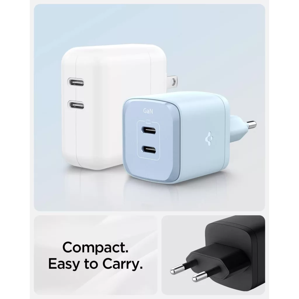 شارژر دیواری 45 وات دو پورت اسپیگن مدل PE2203EU