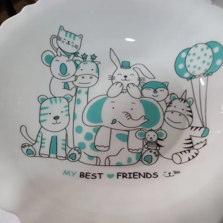 سرویس غذاخوری کودک 5 پارچه یک نفره پارس اپال مدل دوستان