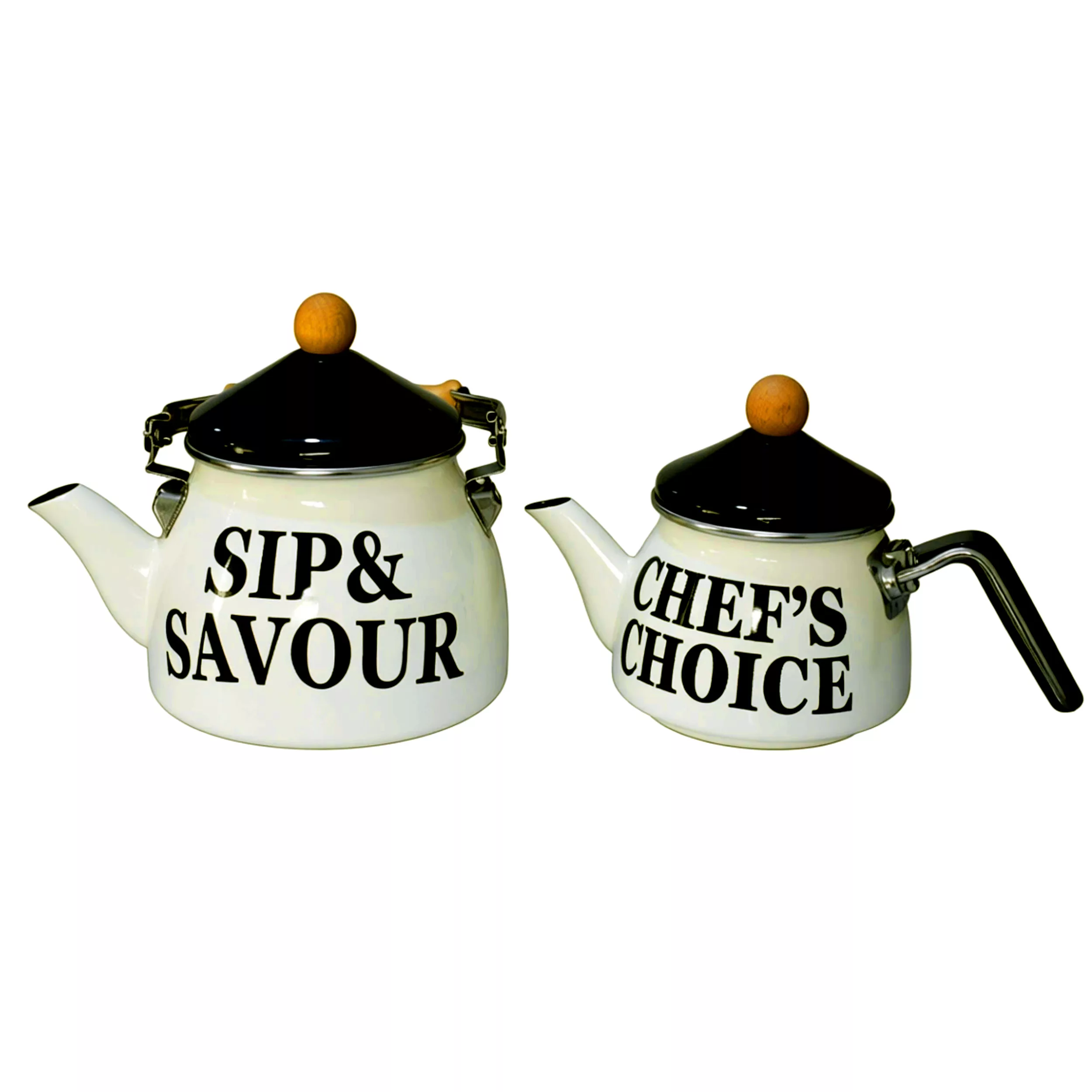 ست کتری و قوری شاهین مدل CHEF گنجایش کتری 2.1 لیتر و گنجایش قوری 1.1 لیتر