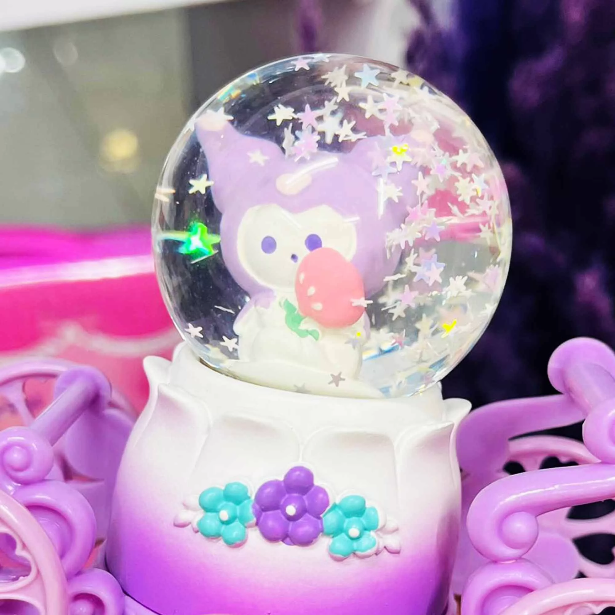 چراغ خواب اتاق کودک مدل گوی کالسکه ای کرومی