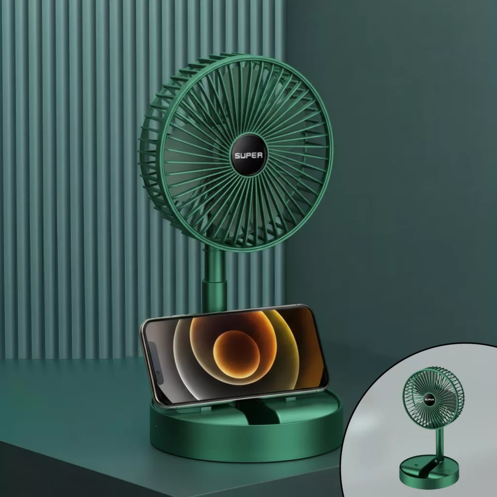 پنکه شارژی مدل هولدر موبایل