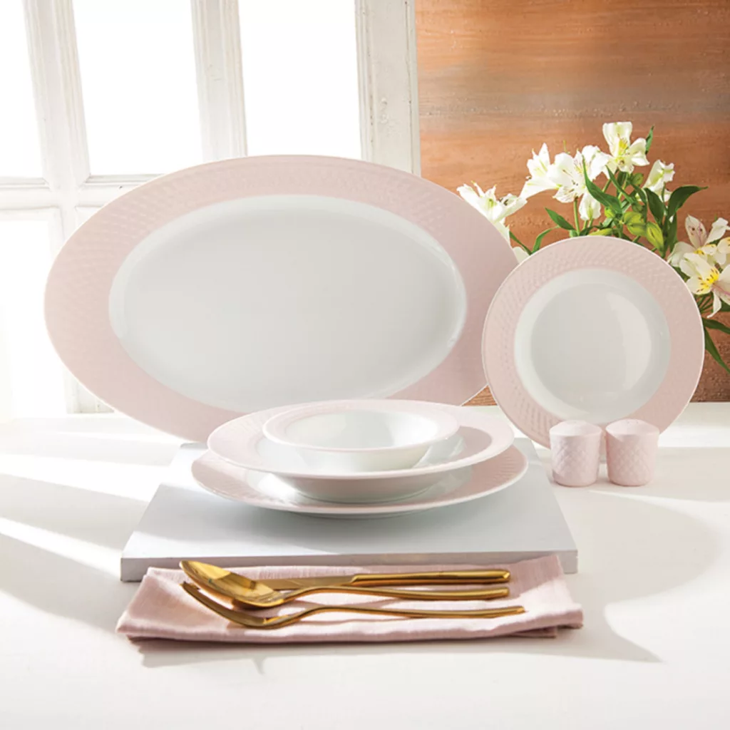 سرویس غذاخوری 28 پارچه چینی زرین ایران مدل رادیانس آداجیو درجه عالی