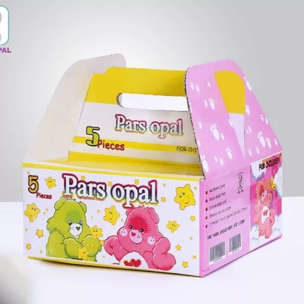 سرویس غذاخوری 5 پارچه کودک پارس اوپال طرح خرس مهربان کد 759