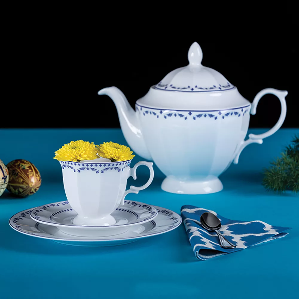 سرویس غذاخوری 103 پارچه 12 نفر چینی زرین ایران مدل فرانسیس سری نئوکلاسیک درجه عالی