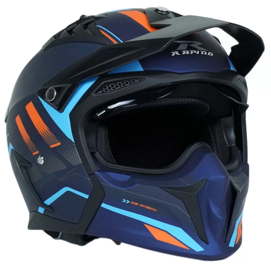 کلاه کاسکت فک جداشونده راپیدو مدل 890+ blu