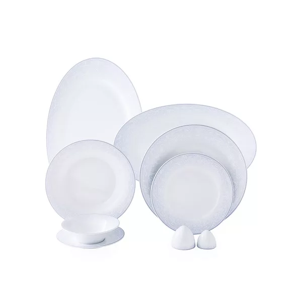 سرویس غذاخوری 35 پارچه 6 نفره چینی زرین ایران مدل شهرزاد سافایر درجه 3