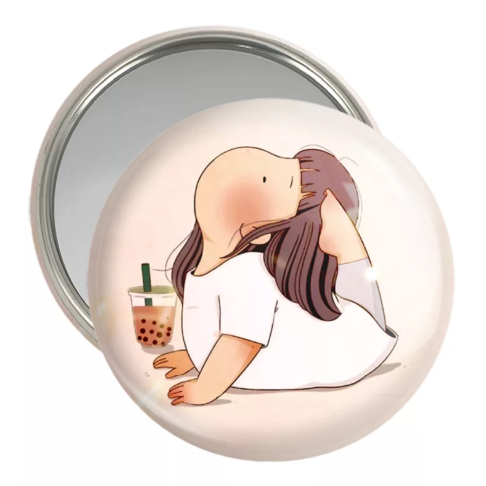 آینه جیبی خندالو مدل دختر ورزشی کد 28778