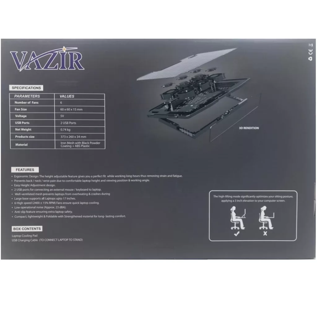 پایه خنک کننده  لپ تاپ وزیر مدل H9